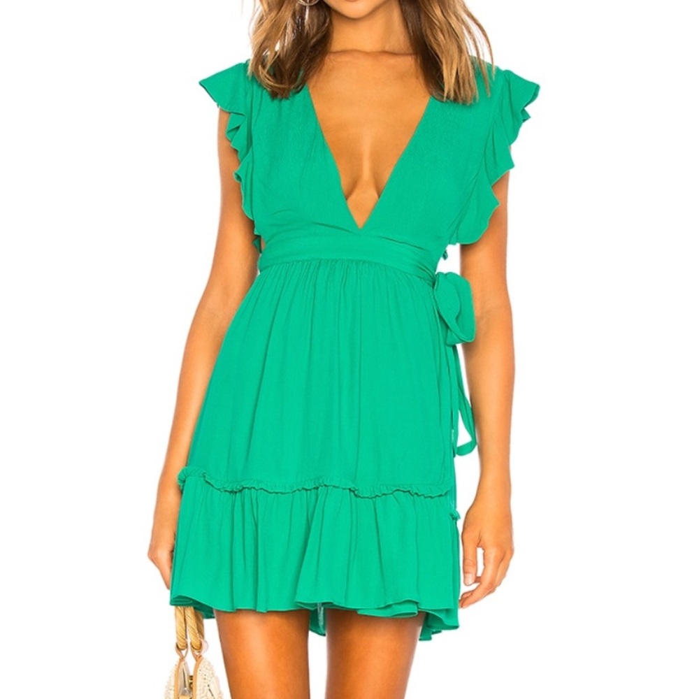 💚GOOD AS NEW🔥 REVOLVE x MAJORELLE Misty Dress” 👗 in Kelly Green in XXS